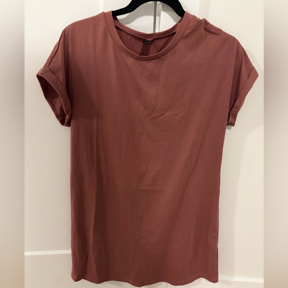 SHEIN Dusty Rose Short Sleeve T-Shirt Dress